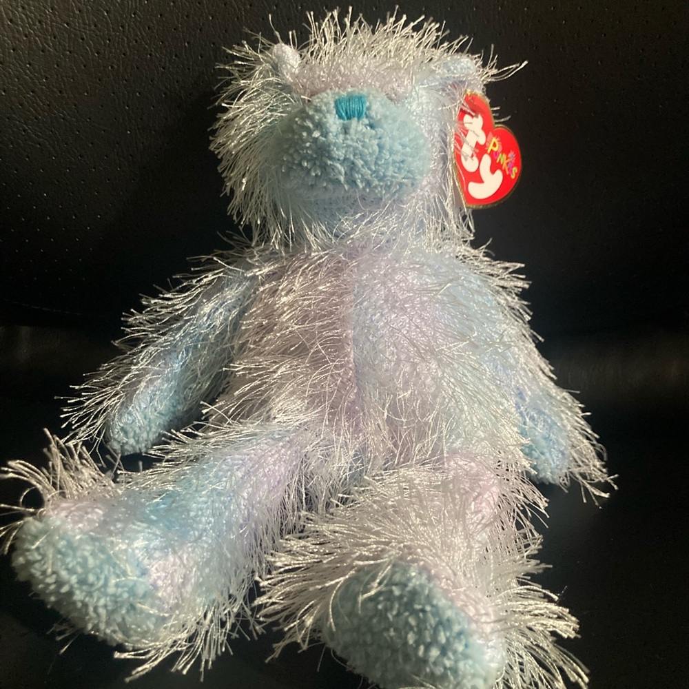 Twizzles TY Blue and White Plush Bear